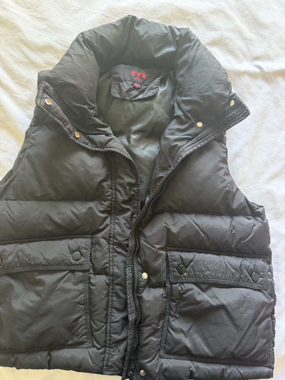 Yaloo down Black Puffer Vest Chinese brand